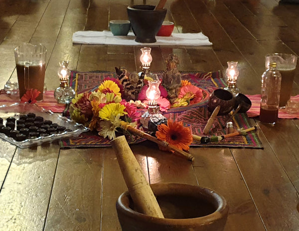 A Cacao Ceremony in a new type of Altar.